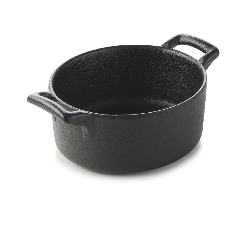COCOTTE OVALE NOIR PORCELAINE 13,5X12,2 CM BELLE CUISINE REVOL