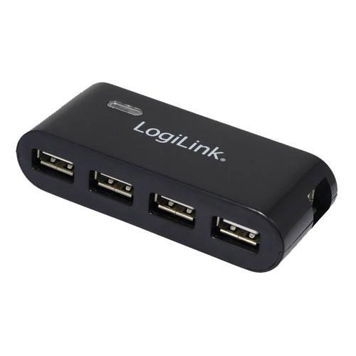 Hub informatique LogiLink UA0085 - 4 ports USB 2.0 - Noir - Taux de transfert 480 Mbit/s_0
