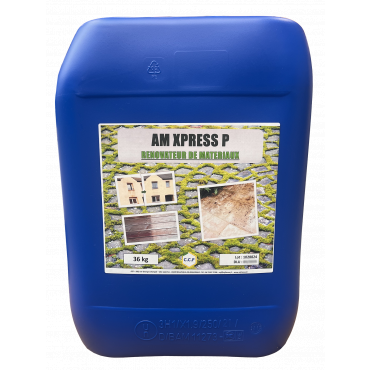Rénovateur de matériaux AM XPRESS P Liquide jaune avec odeur de chlore et d'eucalyptus - Densité 1,14 +/- 0,02 - pH 12 ±0,5 surpuissant pour nettoyer et rénover les supports traités_0