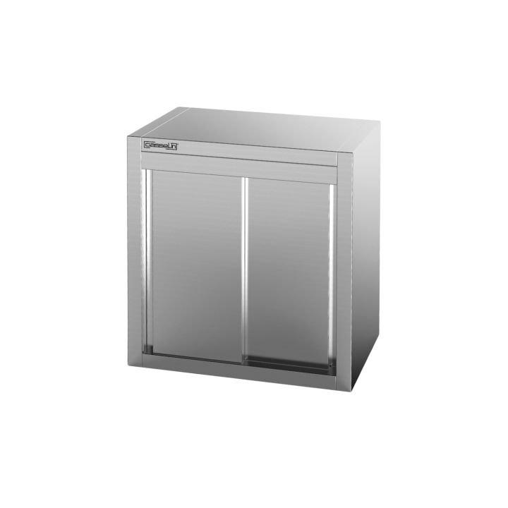 Armoire murale inox avec portes coulissantes (L)800 x (P)400 mm_0
