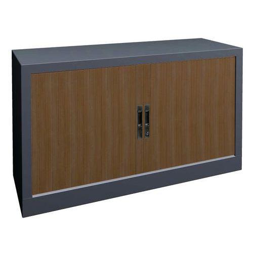ARMOIRE RIDEAUX LAME RECOUVERTE L 120 H 69 CM CHÊNE CLAIR/ALU - MANUTAN COLLECTIVITÉS
