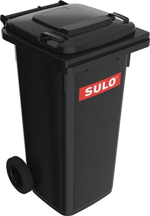 Bac à ordures 120 L HDPE gris anthracite - Mobile, conforme EN 840 - SULO_0
