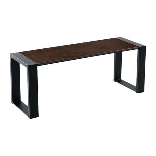 BANC BURGER 120 CM STRAT COMPACT CORTEN / ACIER NOIR