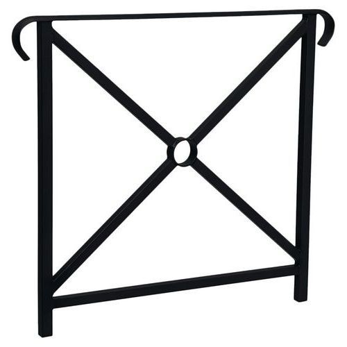 BARRIÈRE HÉRITAGE SIMPLE CROIX 80 CM DOUBLE CROSSE NOIR 9005 - PROCITY