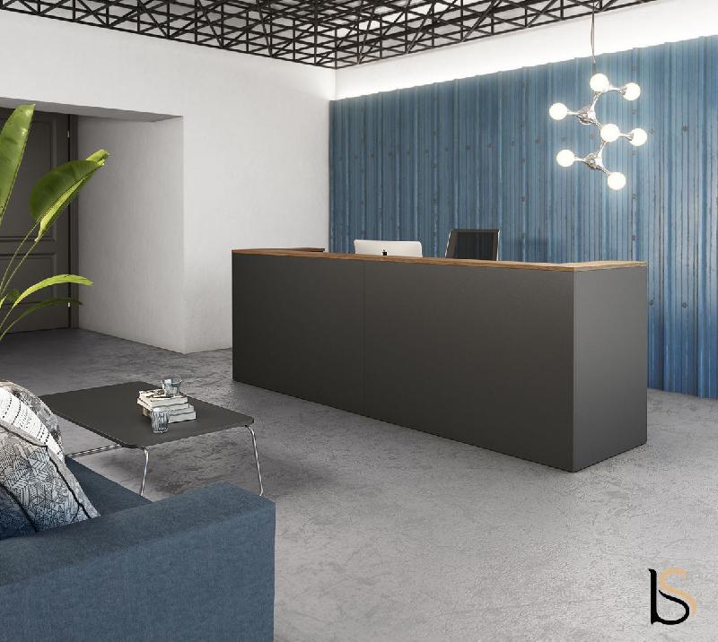 Bureau d'accueil Delta monocolor - Mobel Linea - 364, Anthracite_0