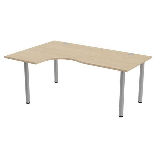 BUREAU TUBO COMPACT GAUCHE 180 X 120 CM CHÊNE ALU - MBA