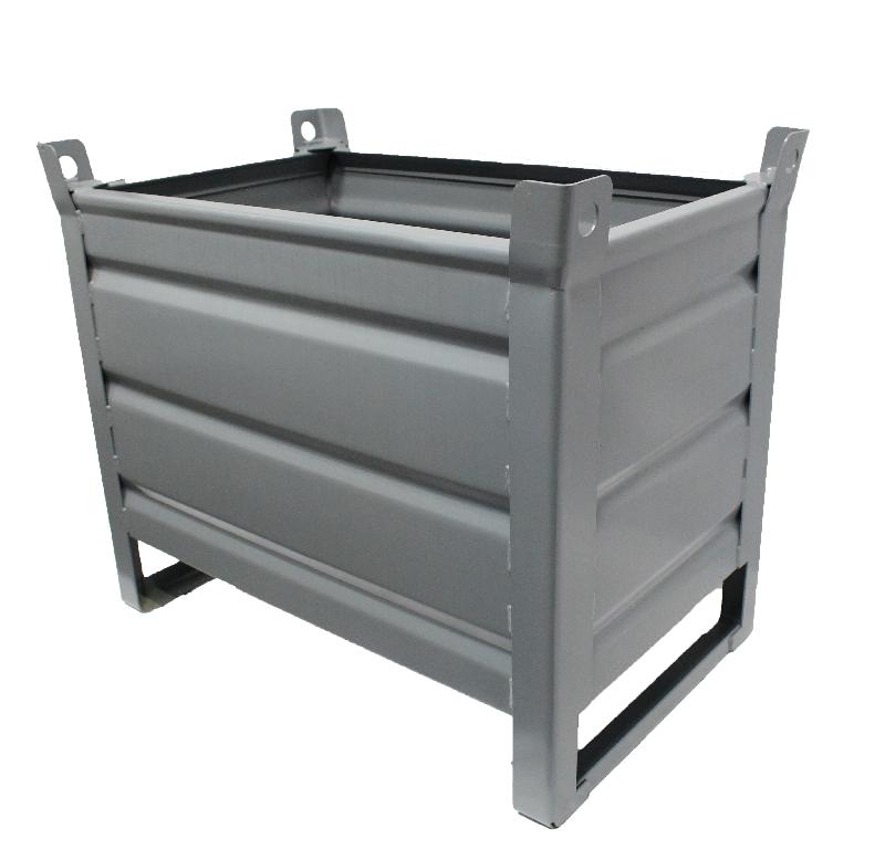 Caisse palette métallique alpha tôlée 800x500 charge 800 kg_0