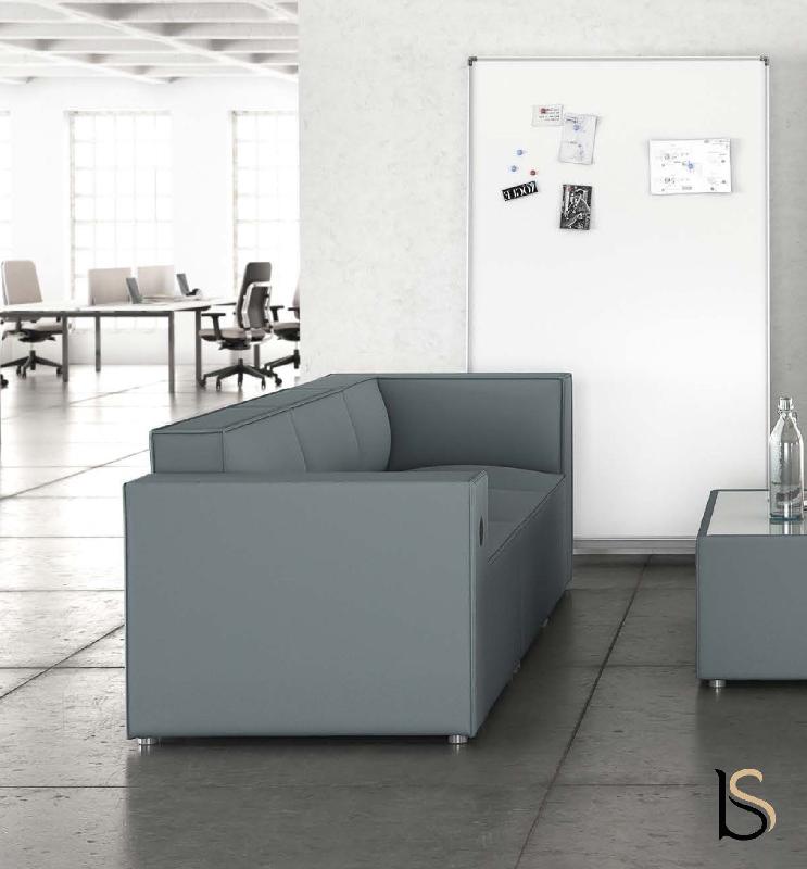 Canapé d'accueil Planer - Mobel Linea - 3 places, Anthracite , Gauche_0