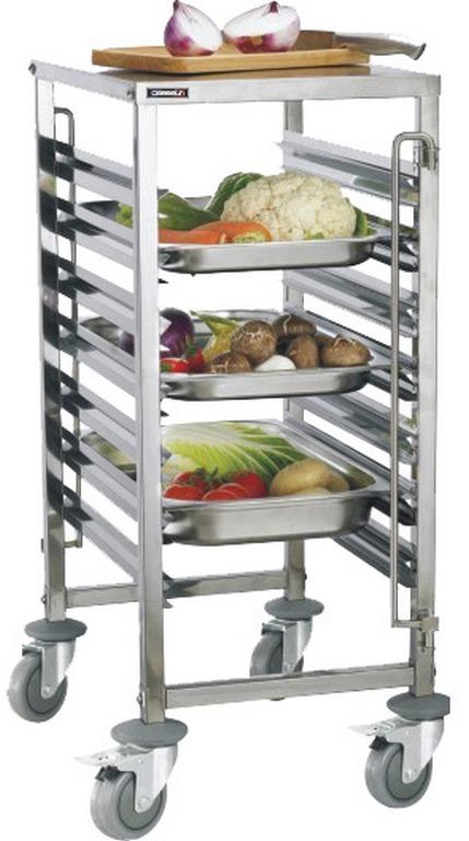 Chariot de service à glissières - 7 x GN 1/1 - 380x550x950 mm - Référence CCG711_0