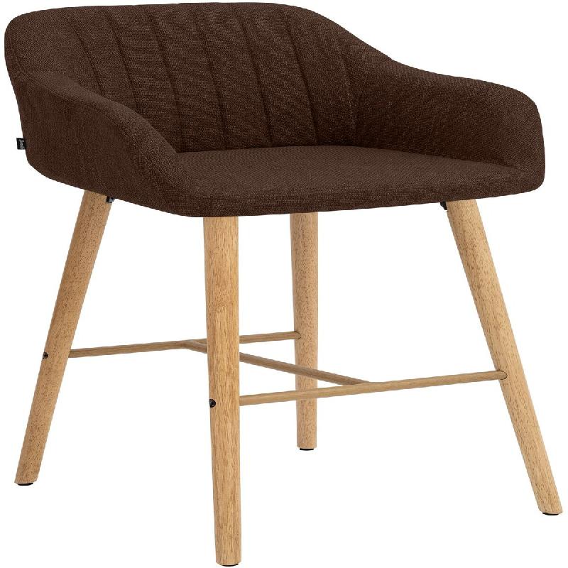 CLP Tabouret de bar Ando en tissu Tissu HBT: 105x54x60 cm Marron - marron textile 327588_0