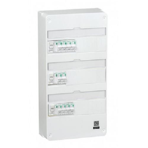 Coffret 3 rangées 13 modules peignable 2id 63 a + 1id 40a + 10 disjoncteurs xp - SCHNEIDER ELECTRIC - r9h313sp06 - 780633_0