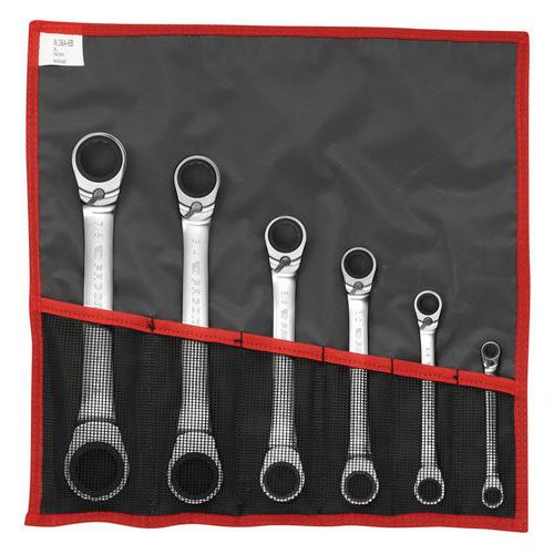 FACOM 1 JEU DE CLÉS POLYGONALES À CLIQUET INCLINÉES À 15° EN POUCES FACOM