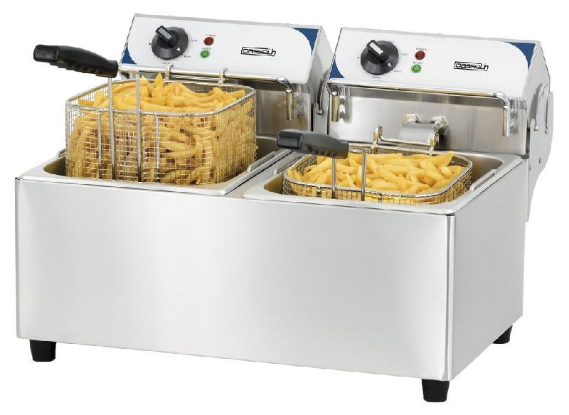 Friteuse électrique de table 2 cuves avec 2 x 7 litres et puissance... - PCFE72B_0