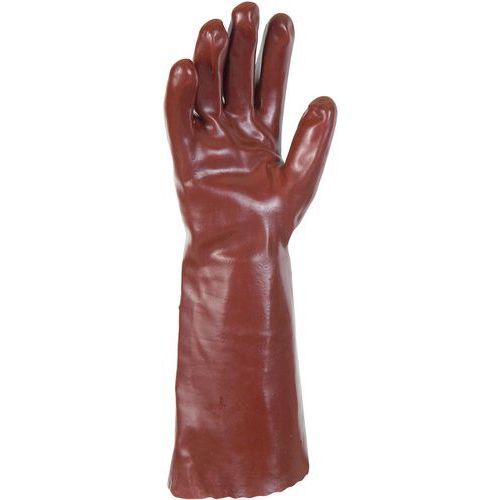 GANTS DE MANUTENTION EN PVC ROUGE DE 40 CM ET DE TAILLE 10 - SINGER SAFETY