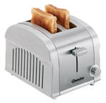Grille-pain 2 tranches - acier inoxydable - fentes 14x4 cm - 7 niveaux de toastage - 0,8-0,9 kW_0