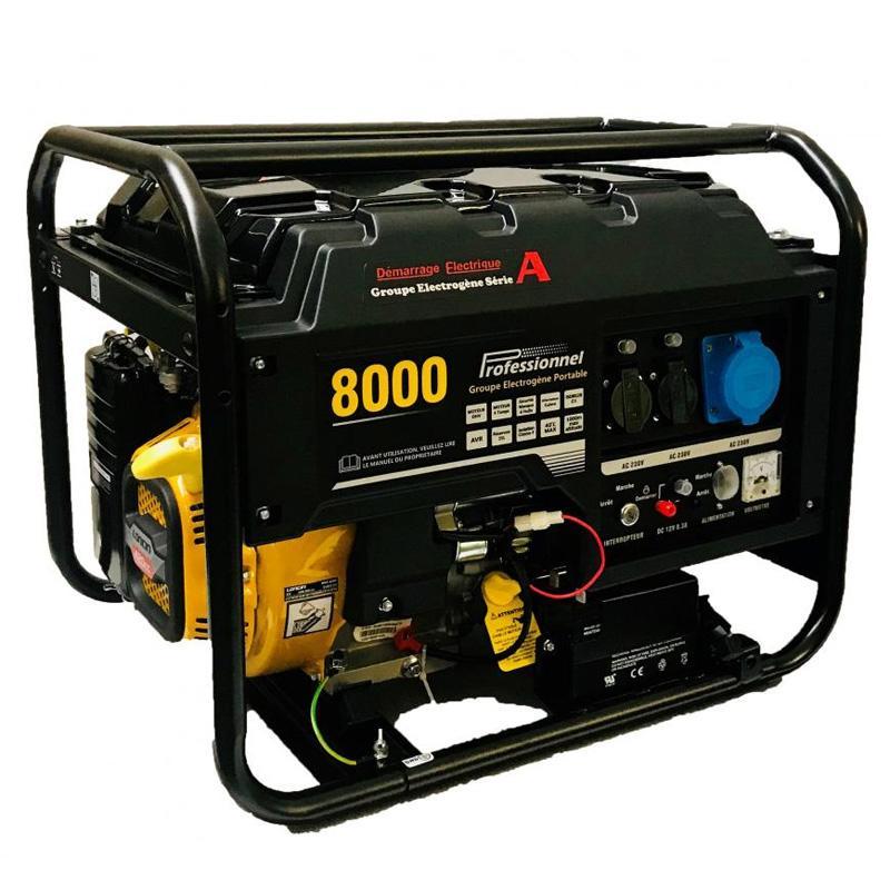 Groupe électrogène débruité monophasé 6,5 kVA LC 8000 DA - Loncin essence - FRANCEPOWER - 00343_0