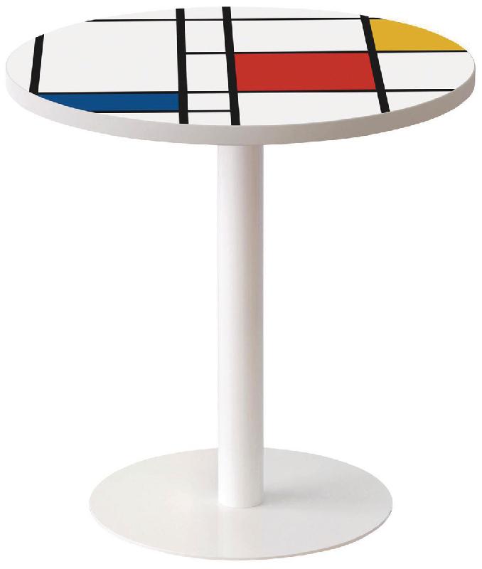 GUÉRIDON BAS EASY OFFICE PIED MÉTAL Ø 60 CM PLATEAU COLORIS DÉCOR DESIGN - MANUTAN COLLECTIVITÉS