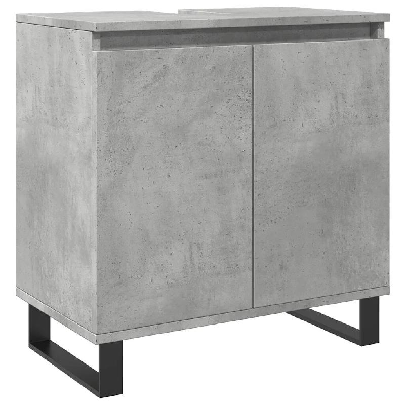 Helloshop26 - Armoire de salle de bain avec grand rangement industrielle 58 x 33 x 60 cm en bois d'ingénierie gris béton 02_0051099 - gris Bois mass_0