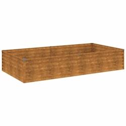 Helloshop26 - Jardinière bac lit surélevé plantes fleurs terrasse jardin de jardin 195 x 100 x 36 cm acier corten marron 02_0039387 - 3000218472412_0