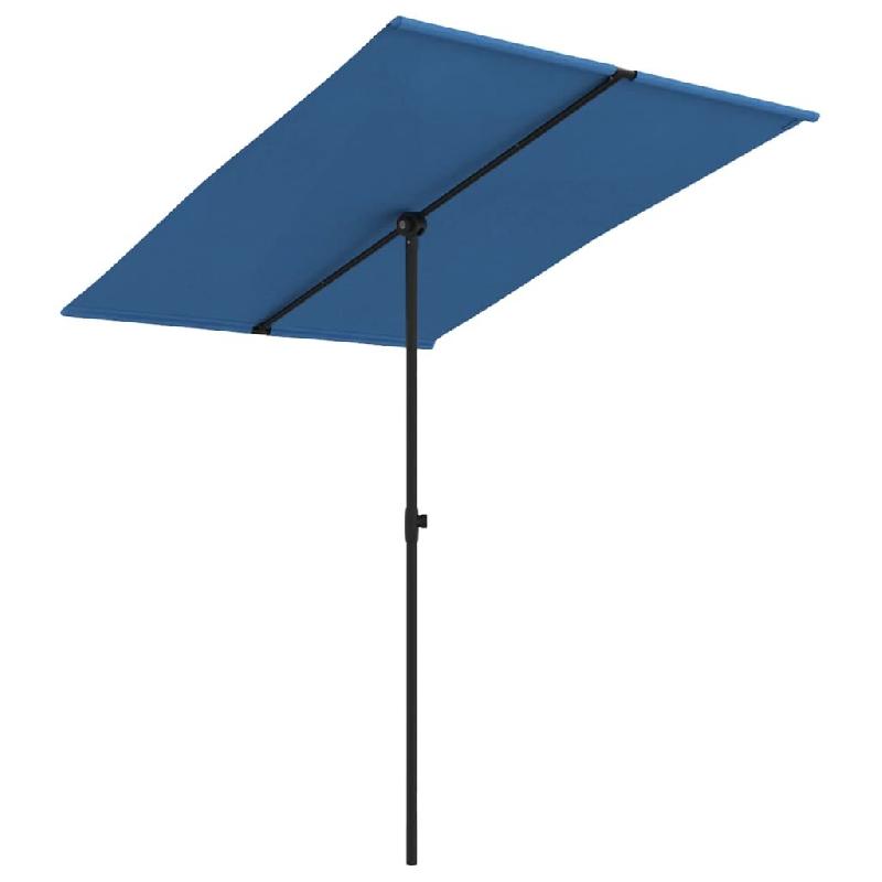 Helloshop26 - Parasol d'extérieur avec mât en aluminium 2 x 1,5 m bleu azuré  02_0008227 - 3000439982721_0