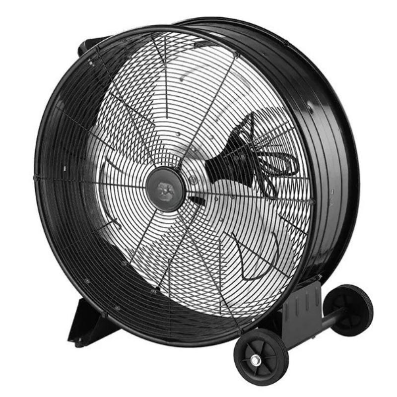 INTEC Ventilateur industriel 240W Ø66cm sur Roues 3 Vitesses 3 Pales Métal / Brasseur d'Air Puissant Atelier Garage Chantier Entrepôt - noir 370159_0
