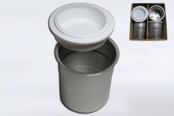 Jeu de 4 bols en inox 18/10 avec couvercles pour Pacojet 2_0
