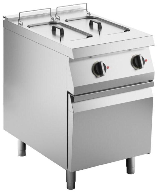 KBS Gastrotechnik KBS Friteuse électrique 2 cuves de 10 litres chacune 18kW avec chauffage élévateur 600x730x900 mm - 4059395041842_0