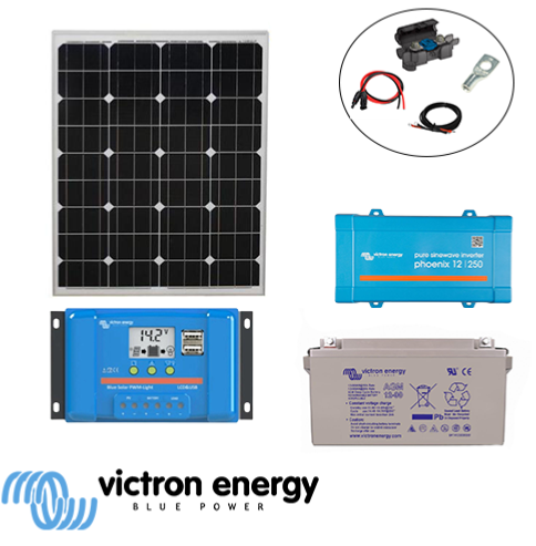Kit solaire Victron Energy 90W 12V 230V - Installation autonome pour camping-car, bateau et sites isolés_0