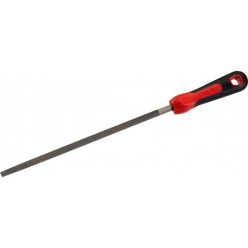 LIME POUR MÉTAUX TENDRES RONDE DOUCE - MANCHE BI-MATIÈRE - LR-20-DE LONGUEUR 200 MM SAM OUTILLAGE