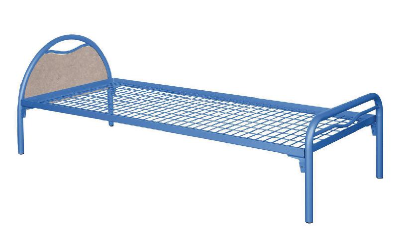 LIT TÊTE MÉTAL/PANNEAU BÉTON ALBA SOMMIER TREILLIS 90X190 COLORIS RAL 5015 BLEU - MANUTAN COLLECTIVITÉS