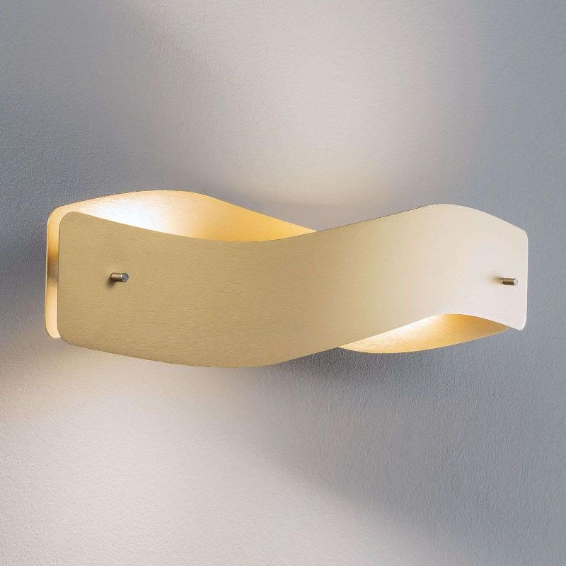 QUITANI APPLIQUE MURALE LED LIAN, COULEUR LAITON
