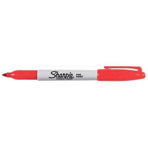 MARQUEUR PERMANENT - POINTE FINE - ROUGE - SHARPIE® - PAR 12 SHARPIE