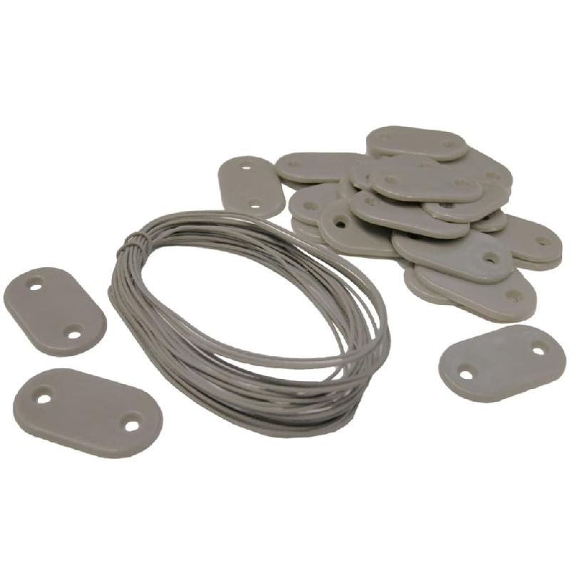 Nature kit de fixation pour clôture de jardin 27 pcs gris 419793_0