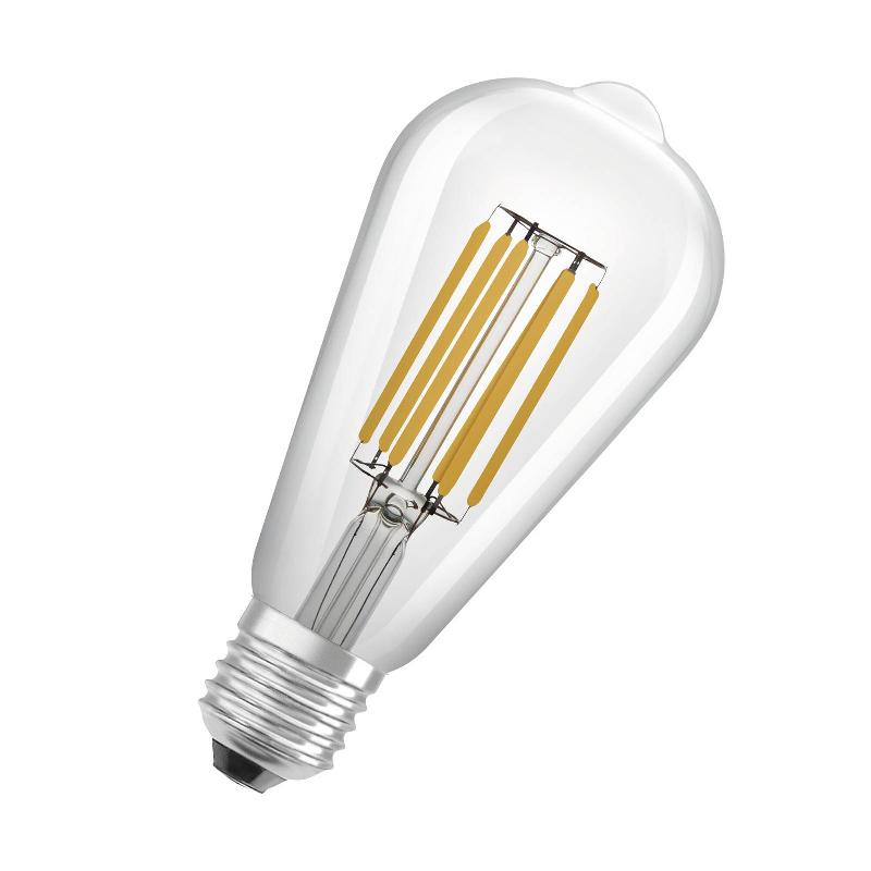 OSRAM AMPOULE RUSTIQUE LED E27, ST64, 3,8 W, 806 LM, 830, CLAIRE