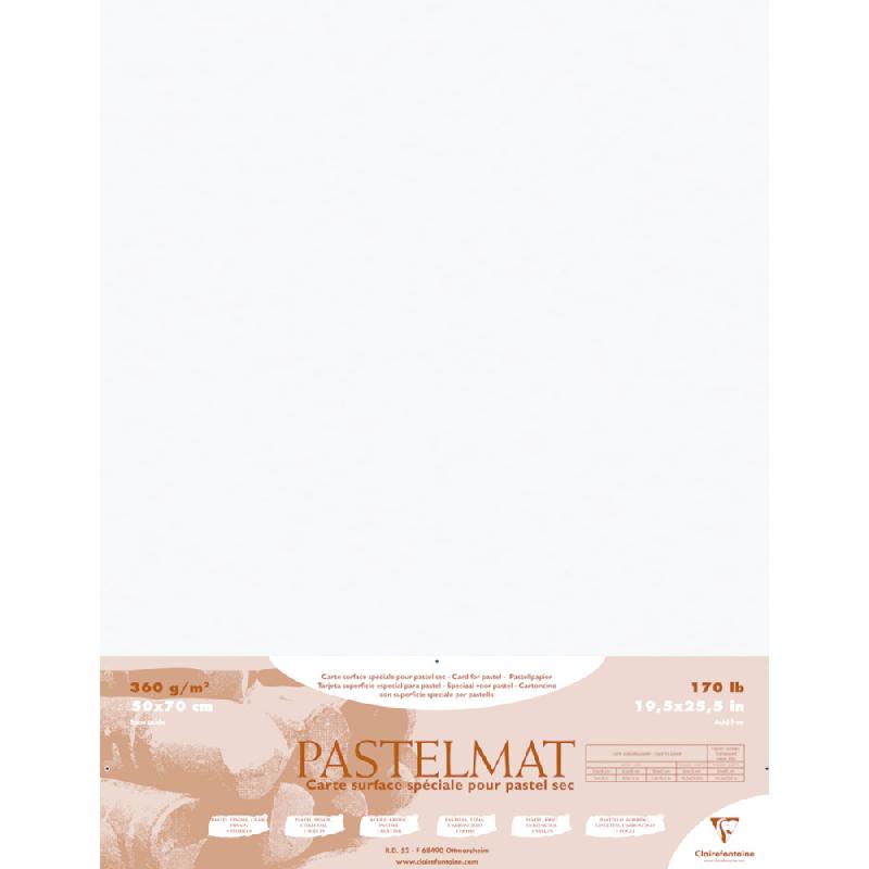 PASTELMAT PAQUET 5F 50X70CM 360G - BLANC