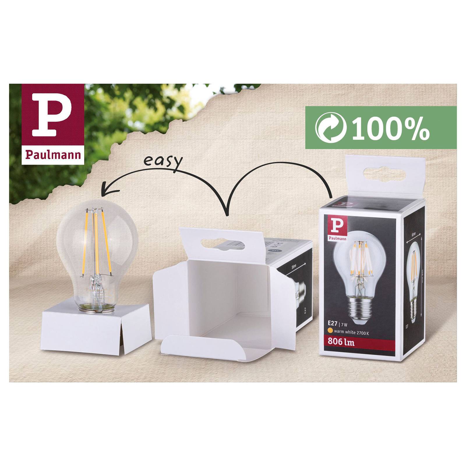 PAULMANN AMPOULE LED E27 7,5 W 865 806 LM DIMMABLE