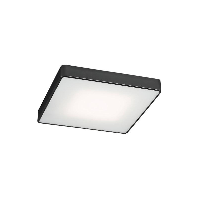 ARGON PLAFONNIER ORO EN ACIER ET VERRE, NOIR, 25CM