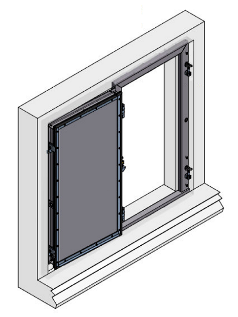 Porte / trappe anti-inondation Flo-Secur TE - étanche en acier, compatible NF P 99-611 - PMR, hauteur max 2,3m_0