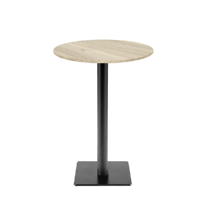 RestooTab - Mange-debout Milan T Ø50cm décor chêne ponty - marron fonte TB-MITFF-R50M-CH.PONT_0