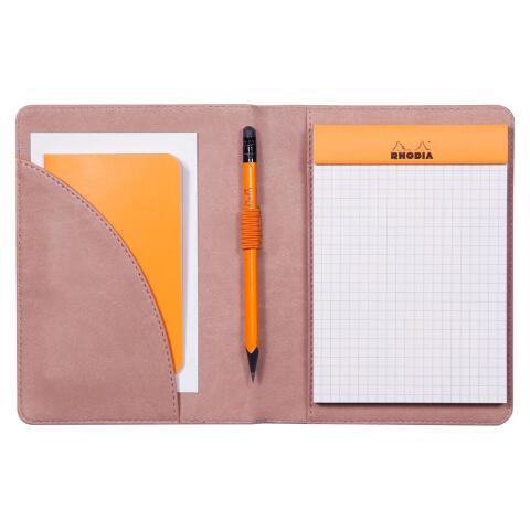 RHODIARAMA LIVRET PORTE-BLOC N°13 POUR BLOC OU CARNET FORMAT A6 - BOIS DE ROSE