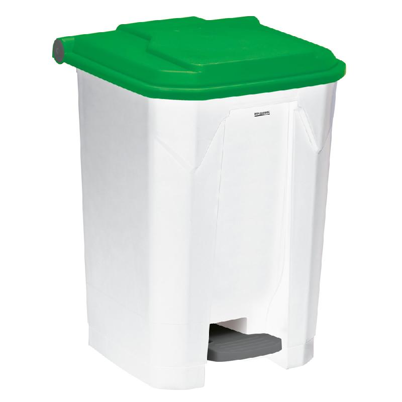 ROSSIGNOL Poubelle à pédale haccp 50 L Utilo blanc/vert_0