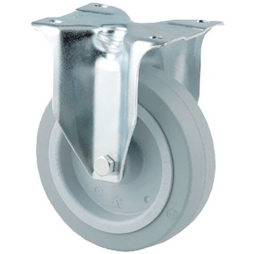 ROUE FIXE AVEC PNEU ÉLASTIQUE H HT:200 MM FORCE:300 KG - TENTE