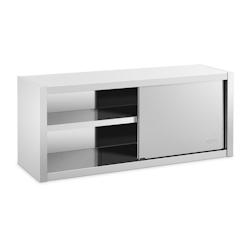 Armoire murale en inox Royal Catering - Cuisine professionnelle - 140 x 45 cm - 3 niveaux - 600 kg de charge maximale_0