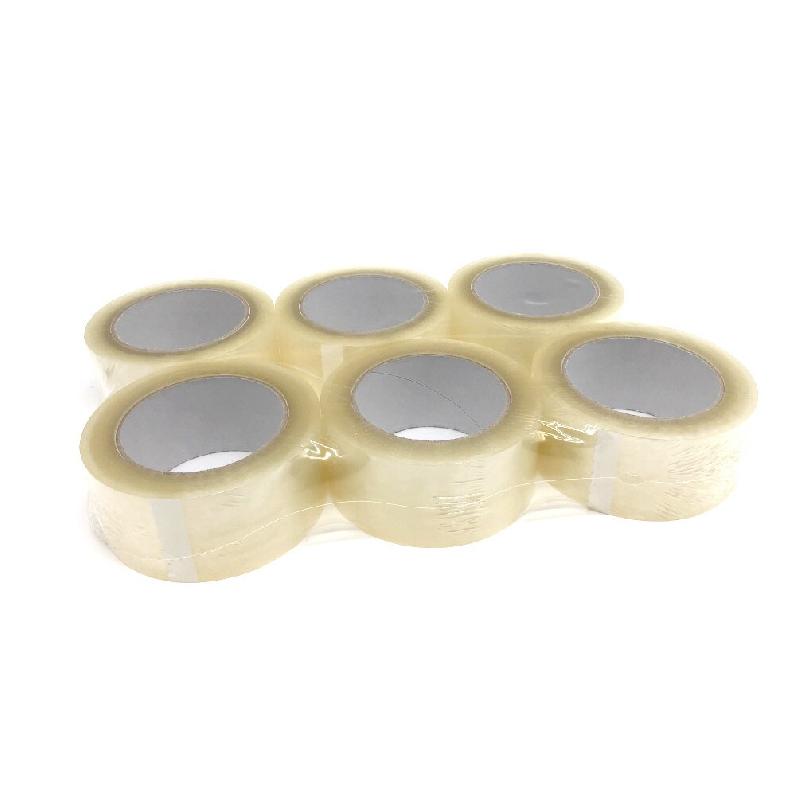 Ruban adhésif PP Transparent 50 mm (ép. 28μ) x L. 100 mètres par 6 rouleaux 