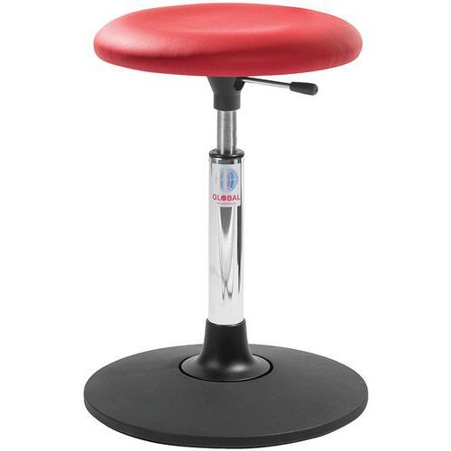 TABOURET SWAY BETA - IMITATION CUIR - HAUT - ROUGE - GLOBAL PROFESSIONAL SEATING