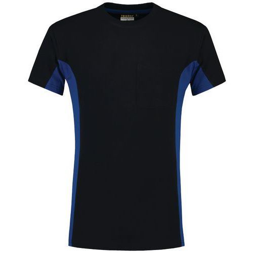 TEE-SHIRT BICOLOR POCHE POITRINE 102002 NAVY-ROYALBLUE 8XL - TRICORP WORKWEAR