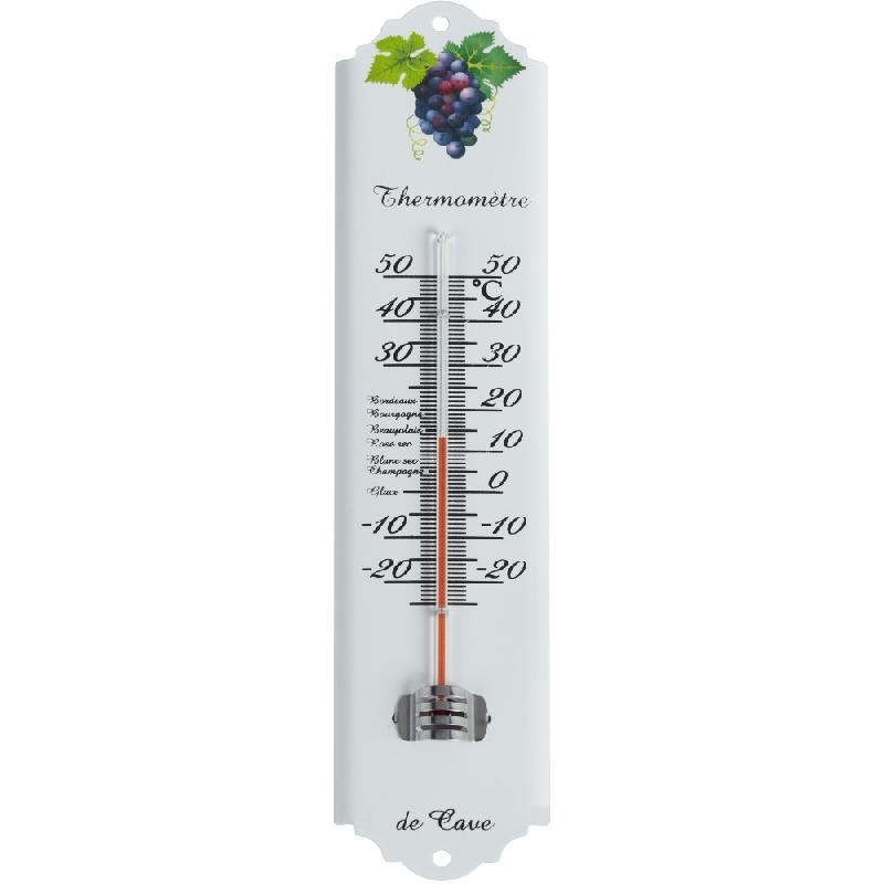Thermomètre intérieur ou extérieur INOVALLEY 7100 - acier décor raisin - à fixer_0