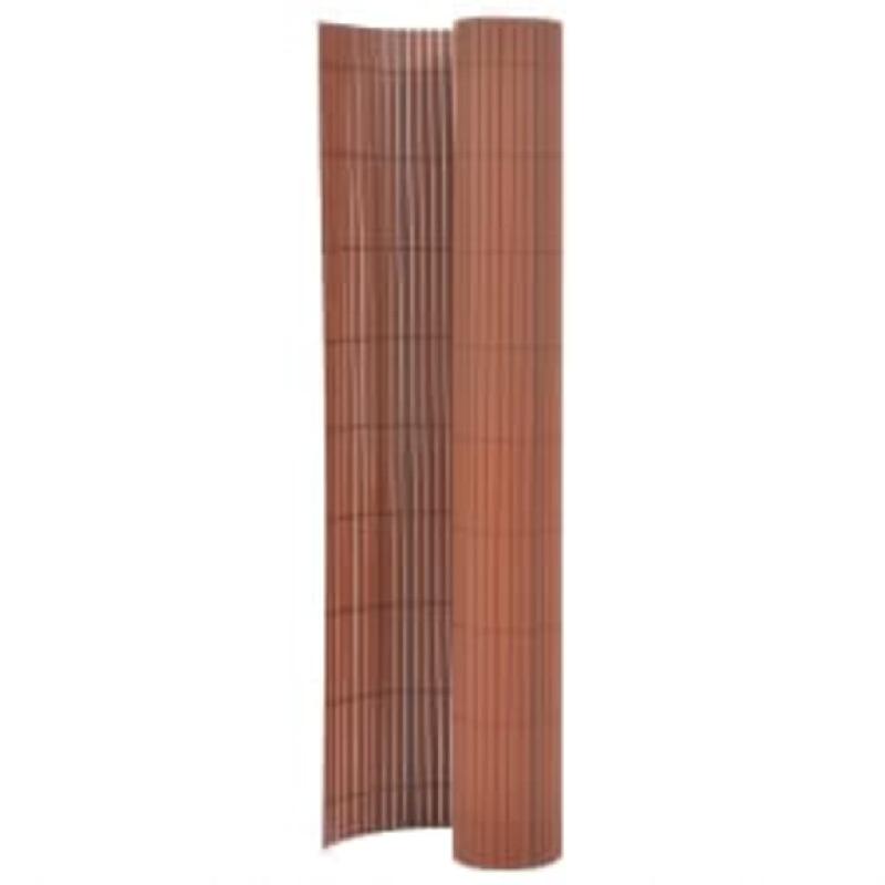 Vidaxl clôture de jardin double face 110x500 cm marron 317164_0