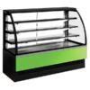 Vitrine chaude 150 cm - éclairage néon - portes coulissantes - étagères réglables - couleur personnalisable - chaud ventilé - 910 W_0