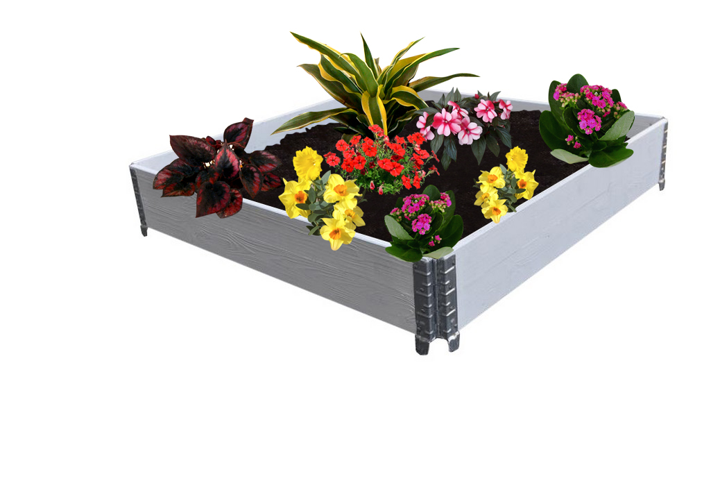 Bac à fleurs : BIOEMPILOBOITE 1200 x 1200 mm - bois PEFC, armature acier, pliable et modulable_0